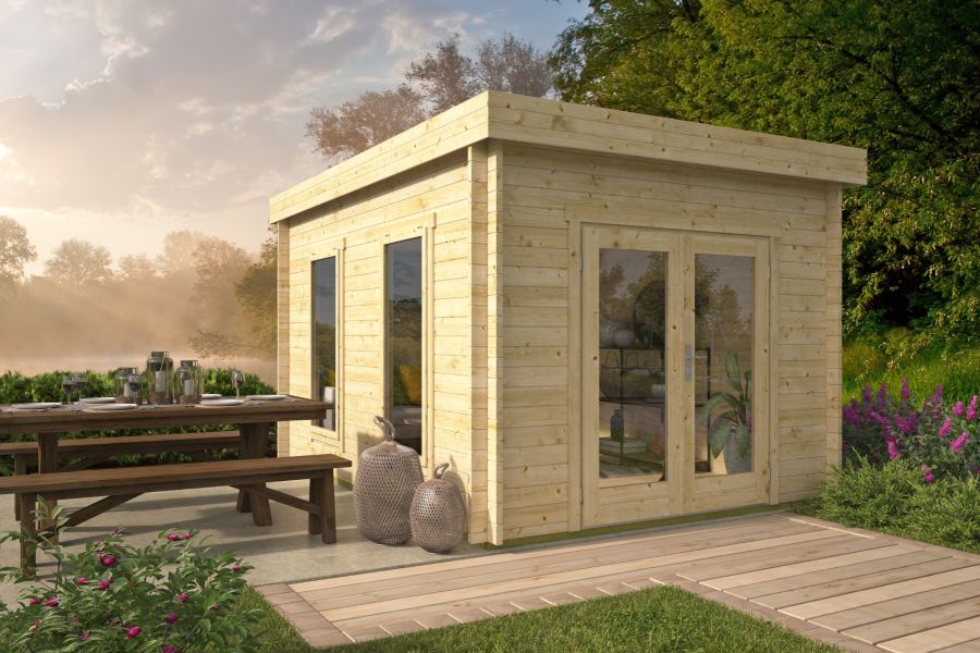 Tuindeco Kerry Blokhut 300x400 cm 40 mm vuren Red Class Wood geïmpregneerd