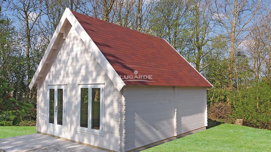 Lugarde B55 Blokhut 500x600 cm 44 mm vurenhout blank