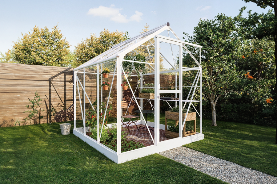 Royal Well Mary I aluminium tuinkas 212x222 cm wit Royal Well Mary I aluminium tuinkas 212x222 cm wit