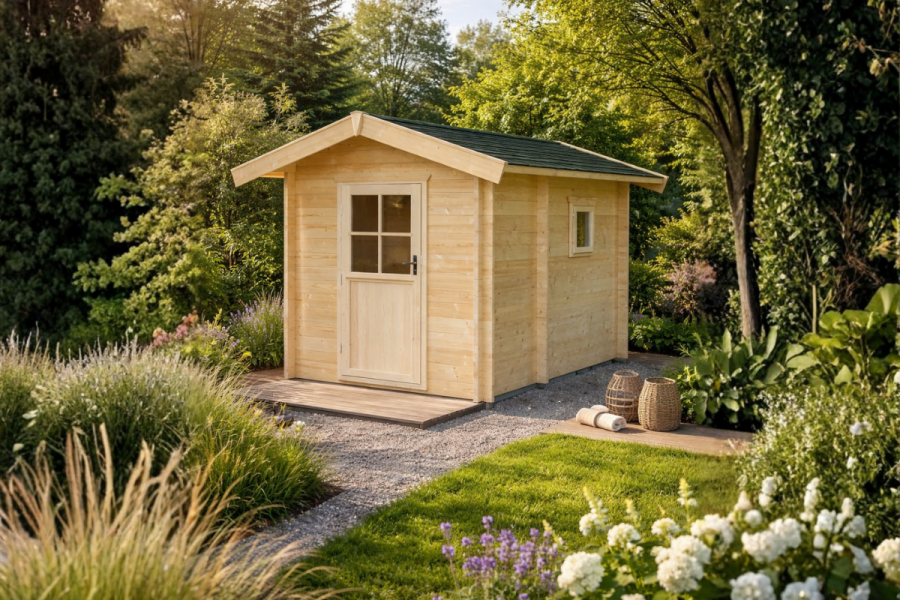 Interflex 2335 Buitensauna 231x343 cm 70 mm vuren blank