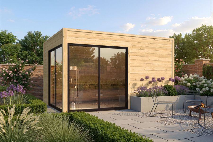 Tuindeco Rico Blokhut 400x300 cm 28 mm vuren blank