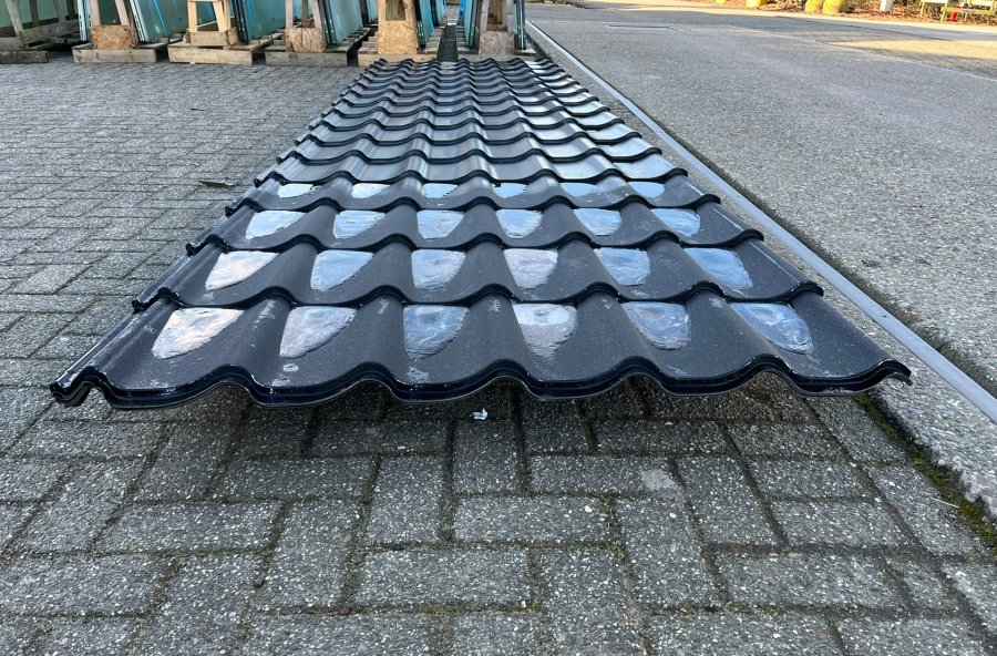 7x Dakpanprofielplaten zwart (41,16 m2) - excl. nokvorsten en bevestigingsmateriaal - SALE25008 7x Dakpanprofielplaten zwart (41,16 m2) - excl. nokvorsten en bevestigingsmateriaal - SALE25008