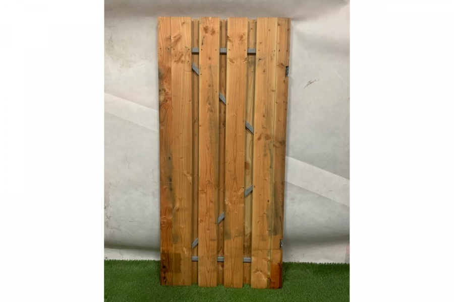 1 stuk beschikbaar: Lariks tuindeur Privacy 90x195 cm - SALE01269 1 stuk beschikbaar: Lariks tuindeur Privacy 90x195 cm - SALE01269