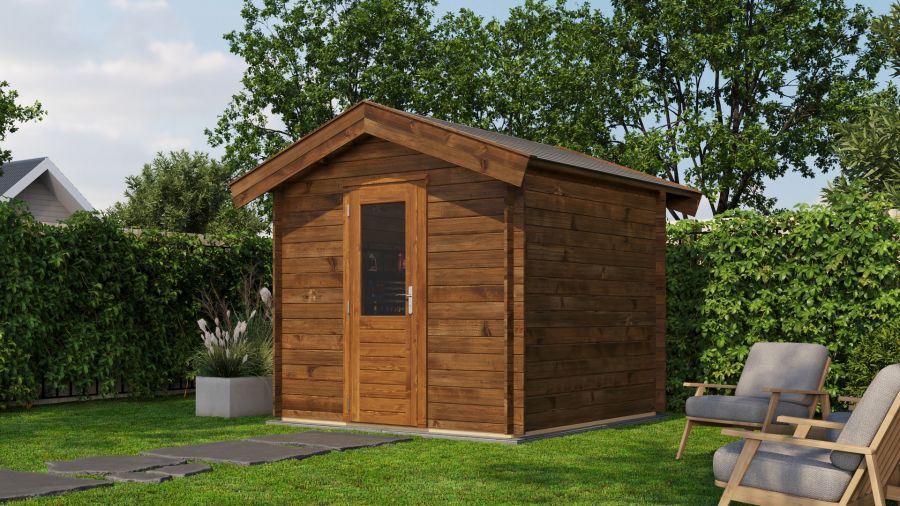 Lugarde Select Blokhut Hengelo 250x250cm - Keteldruk Bruin Lugarde Select Blokhut Hengelo 250x250cm - Keteldruk Bruin