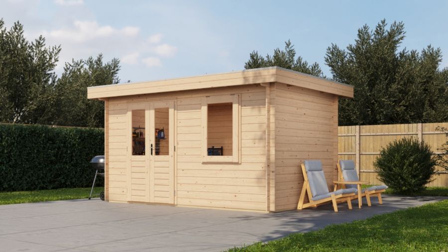Lugarde Select Blokhut Veenendaal 400x250cm - Onbehandeld Lugarde Select Blokhut Veenendaal 400x250cm - Onbehandeld
