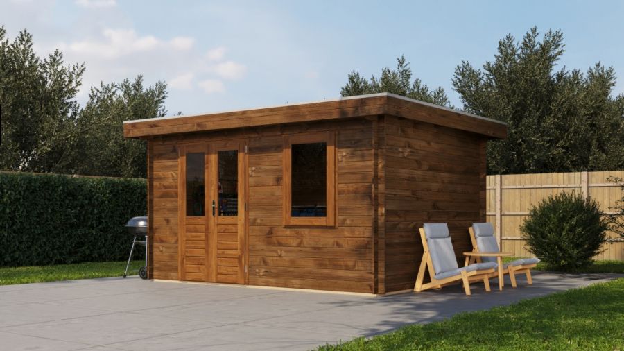 Lugarde Select Blokhut Renkum 400x300cm - Keteldruk Bruin Lugarde Select Blokhut Renkum 400x300cm - Keteldruk Bruin