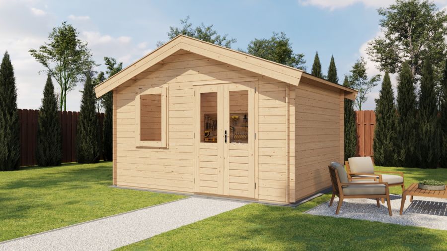 Lugarde Select Blokhut Brummen 400x300cm - Onbehandeld Lugarde Select Blokhut Brummen 400x300cm - Onbehandeld