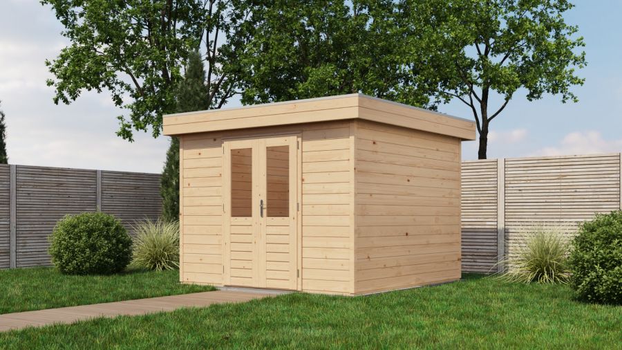 Lugarde Select Prima Gouda tuinhuis 300x300 cm 28 mm vuren blank