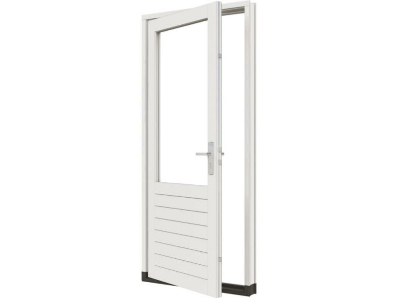 Stapeldorpeldeur - linksdraaiend - 93x216,9 + kozijn 103,8x226,3 cm - wit (incl. DTS en deurbeslag) Stapeldorpeldeur - linksdraaiend - 93x216,9 + kozijn 103,8x226,3 cm - wit (incl. DTS en deurbeslag)