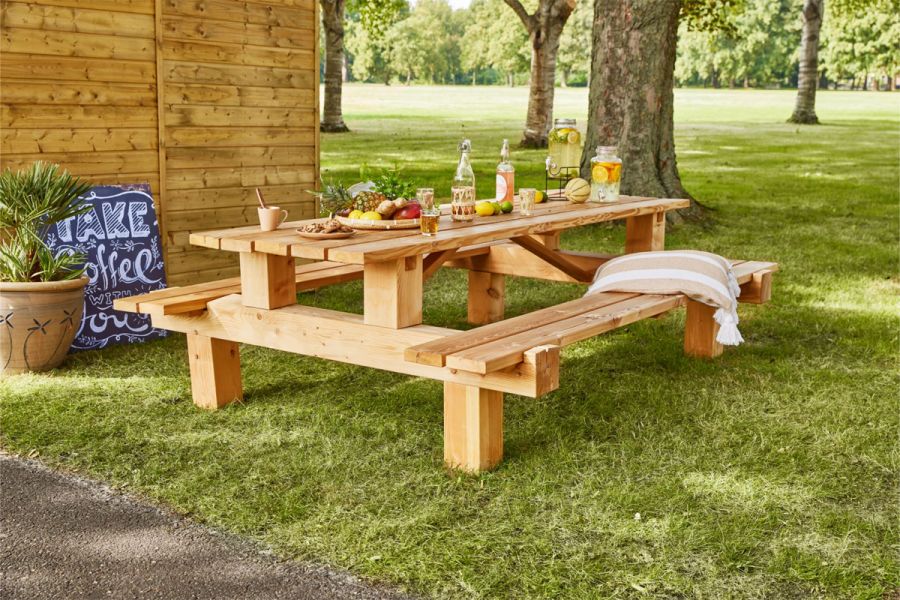 Picknicktafel lariks/douglas Boss 250x180x75 cm Picknicktafel lariks/douglas Boss 250x180x75 cm