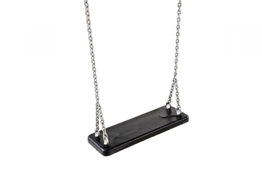 Rubber schommelzit zwart met ketting Rubber schommelzit zwart met ketting