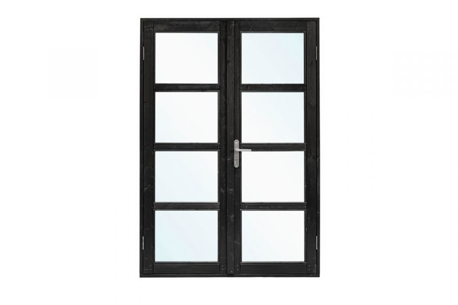 Dubbele deurmodule modern zwart gespoten Dubbele deurmodule modern zwart gespoten