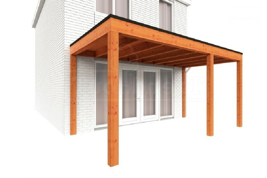 Trendhout Aanbouwveranda Modena 550x300 cm - model rechts