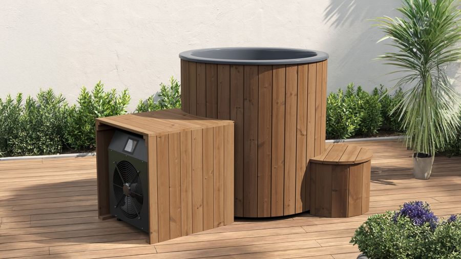 Tuindeco IJsbad 100 met koeler en trap Tuindeco IJsbad 100 met koeler en trap