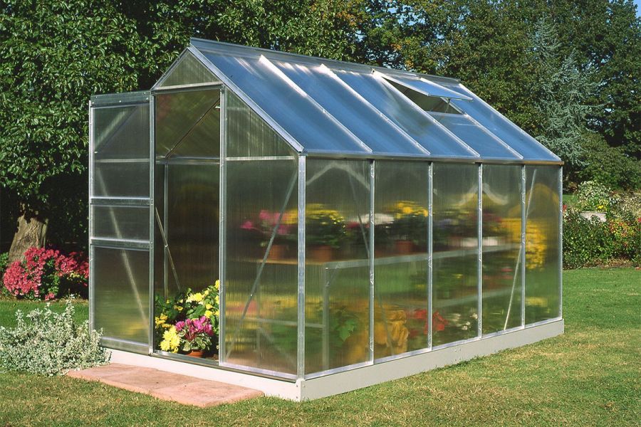 Tuinkas Popular 106 aluminium - 4 mm polycarbonaat - 193x319 cm