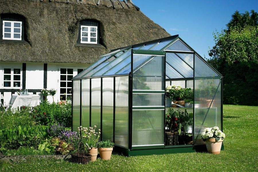 Tuinkas Popular 106 klassiek groen - 4 mm polycarbonaat - 193x319 cm