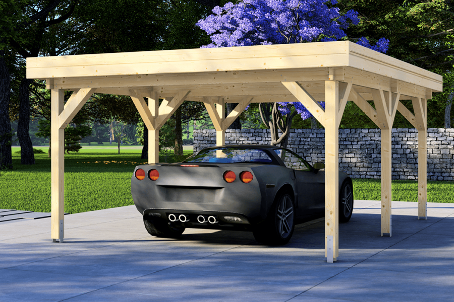 Carport 400x500 cm plat dak Carport 400x500 cm plat dak
