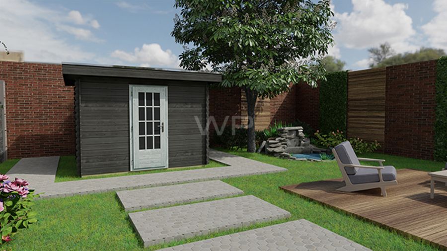 Blokhut/Tuinhuis Huizen 300x250 cm Blokhut/Tuinhuis Huizen 300x250 cm