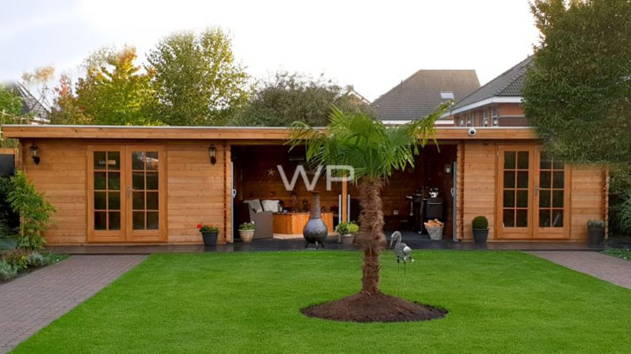Woodpro Blokhut/Tuinhuis Brummen 1200x400 cm Woodpro Blokhut/Tuinhuis Brummen 1200x400 cm
