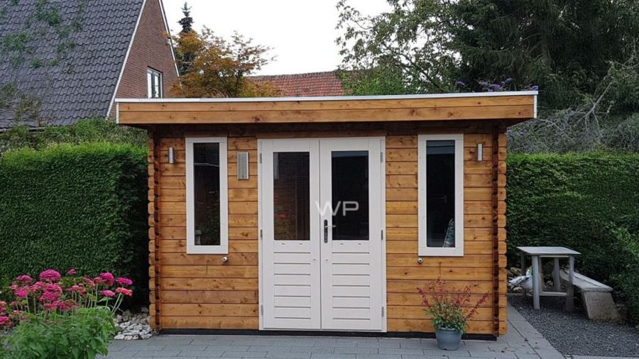 Woodpro Zuna Tuinhuis 350x300 cm 28 mm vuren blank