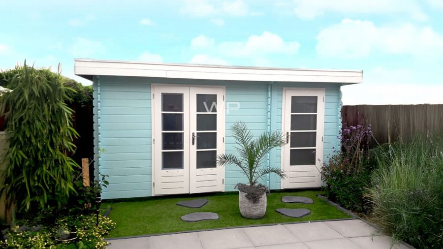 Woodpro Groet Tuinhuis 450x300 cm 28 mm vuren blank Woodpro Groet Tuinhuis 450x300 cm 28 mm vuren blank