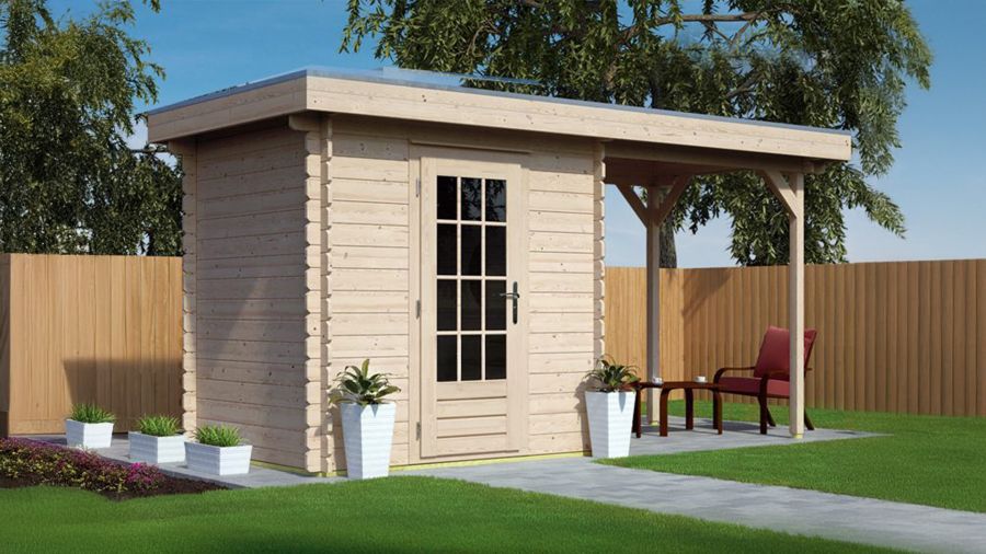 Woodpro Gelderland Tuinhuis 500x200 cm 28 mm vuren blank Woodpro Gelderland Tuinhuis 500x200 cm 28 mm vuren blank