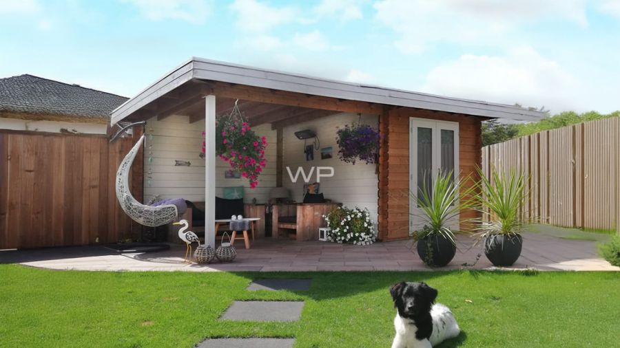 Woodpro Kaapstad Tuinhuis 550x300 cm 28 mm vuren blank Woodpro Kaapstad Tuinhuis 550x300 cm 28 mm vuren blank