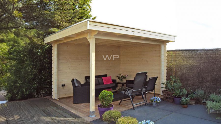 Woodpro Loil Overkapping 350x250 cm 28 mm vuren blank Woodpro Loil Overkapping 350x250 cm 28 mm vuren blank