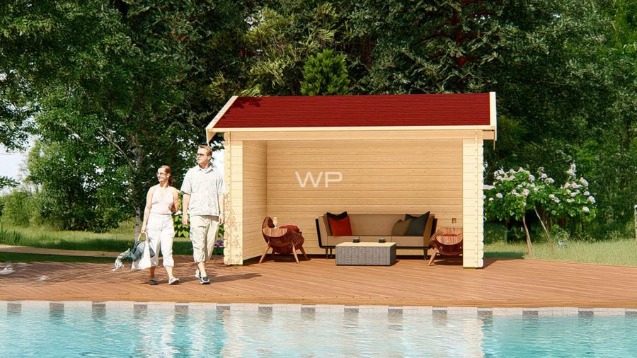 Woodpro Rheder Overkapping 400x300 cm 28 mm vuren blank