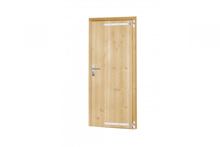 Vuren enkele dichte deur incl. kozijn - 90x201 cm - rechtsdraaiend Vuren enkele dichte deur incl. kozijn - 90x201 cm - rechtsdraaiend