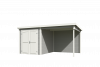 Outdoor Life Finn Tuinhuis 450x250 cm 28 mm vuren Platinum Grey-Wit gecoat