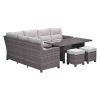 Lounge/dinnerset Blue Bird - 5-delig - links - organic grey / desert sand