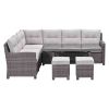 Lounge/dinnerset Blue Bird - 5-delig - links - organic grey / desert sand