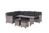 Blue bird lounge-diningset - 5-delig - rechts - organic grey - reflex black