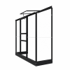 Muurkas Emma II - 194x69x194 cm - Zwart - Veiligheidsglas