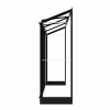 Muurkas Emma II - 194x69x194 cm - Zwart - Veiligheidsglas