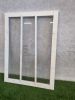 Wit houten raam – 130 x 95 cm, met losse verticale tussenstukken - SALE25085