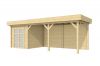 Blokhut Kolibri 250x250 cm + luifel 500 cm