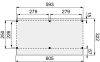 Plattegrond kapschuur Comfort 605x322 cm onbehandeld