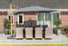 Garden Impressions Hawaii Big Pole II zweefparasol 350x350 teak/royal anthracite