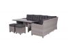 Blue bird lounge-diningset - 5-delig - rechts - organic grey - reflex black