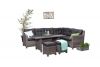 Blue bird lounge-diningset - 5-delig - rechts - organic grey - reflex black