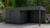 Poolhouse Trendy 300x300 cm + luifel 300 cm - compleet zwart gecoat