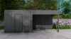 Poolhouse Trendy 300x300 cm + luifel 300 cm - compleet zwart gecoat