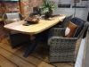 Teak tafel + 4 stoelen - Showmodel Hoofddorp