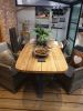 Teak tafel + 4 stoelen - Showmodel Hoofddorp