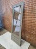 Enkele houten deur - 193,6x77,4 cm - dubbelglas - lichtgrijs - links draaiend - SALE25028