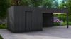 Poolhouse Trendy 300x300 cm + luifel 400 cm - exterieur zwart gecoat