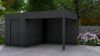 Poolhouse Trendy 200x300 cm + luifel 300 cm - compleet zwart gecoat