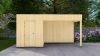 Poolhouse Trendy 200x300 cm + luifel 300 cm - onbehandeld